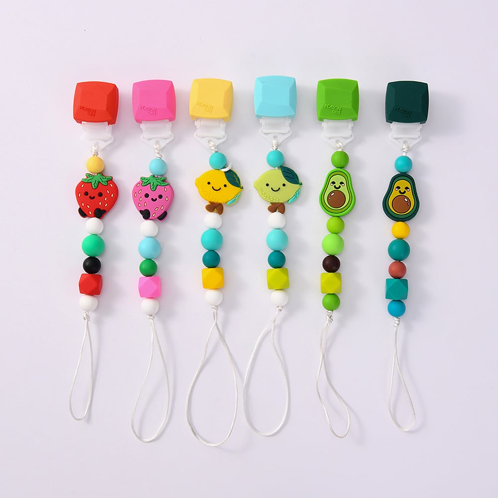 Wholesale Muti Color BPA Free Pacifier Clip Chain