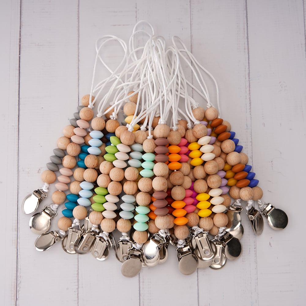 Pacifier Chain Wooden Beads