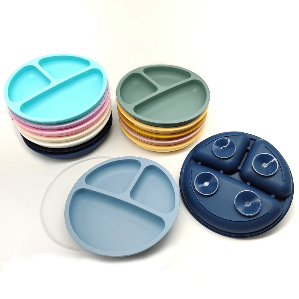 Custom Factory Direct Selling Silicone Plate Suction Silicone With Cover