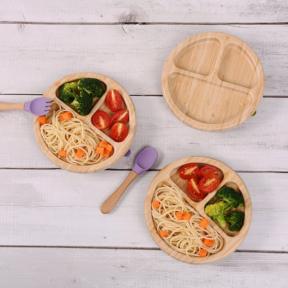 Suction Bamboo Plate Baby Plate For Feeding Kids