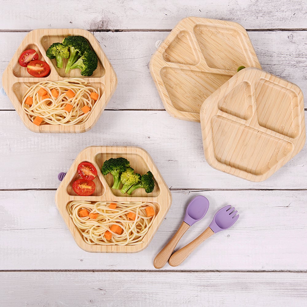 Baby Suction Bamboo Plate For Feeding Kids