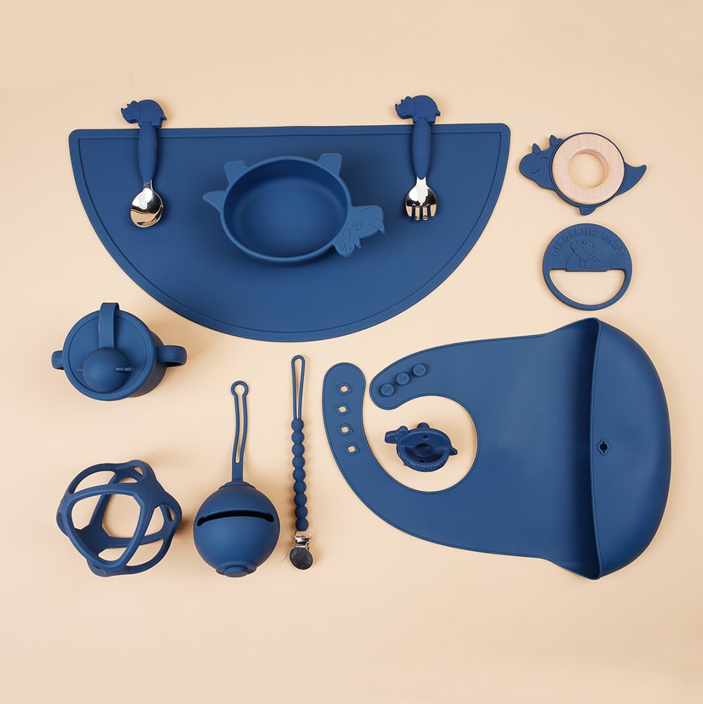 New Products BPA Free Silicone Feeding Set Baby for 6M+