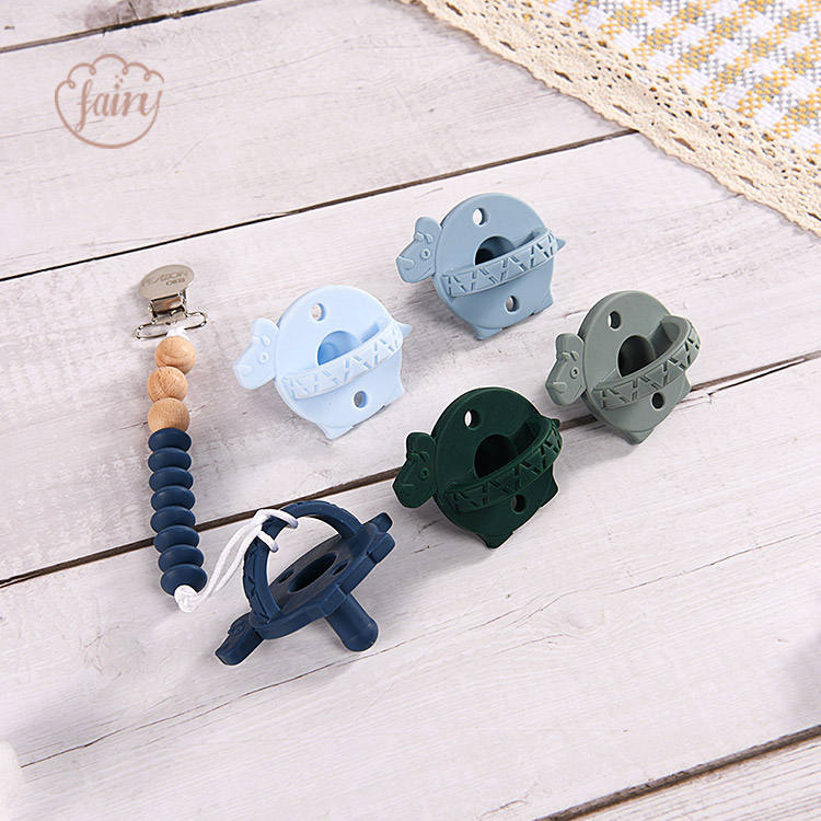 New Custom Logo Baby Animal Silicone PacifierFor 0-24 Months