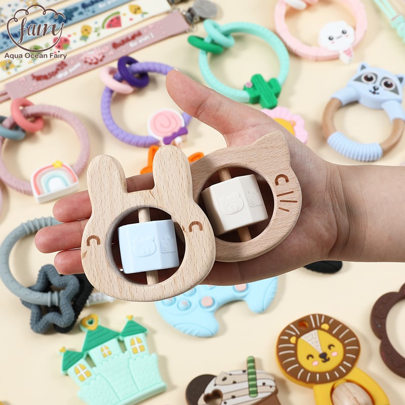 Silicone/Wood Ring Teether