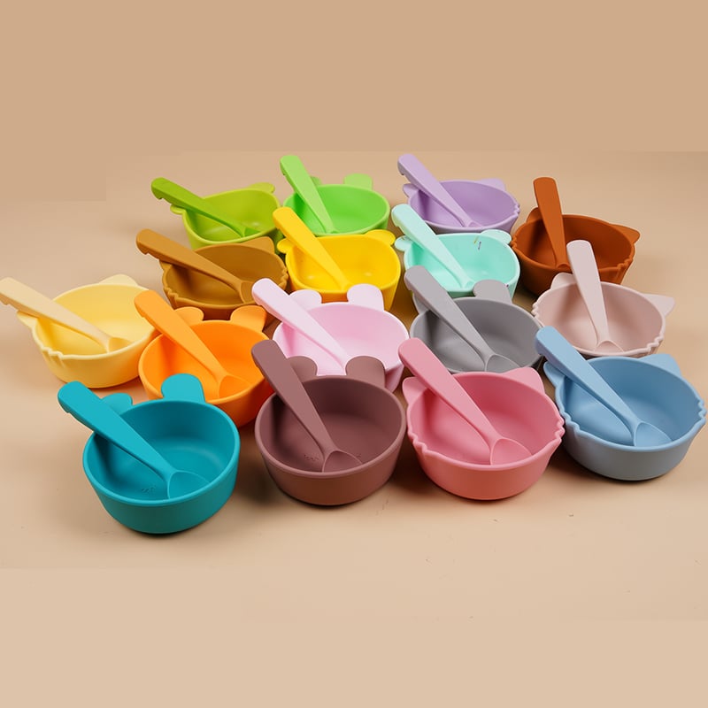 Strong Suction Feeding Baby Silicone Bowl For Kids