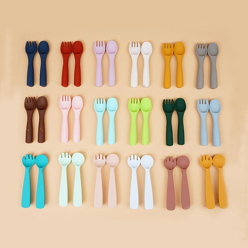 Kids Silicone Spoon And Fork Set