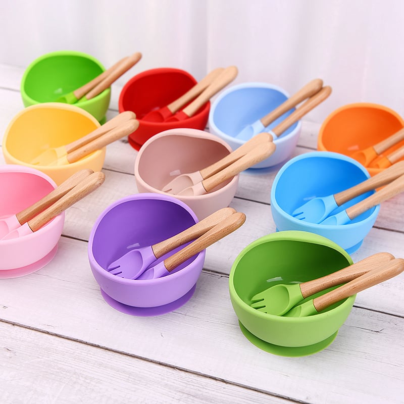 Custom Multi Color Food Grade Silicone Suction Baby Bowl