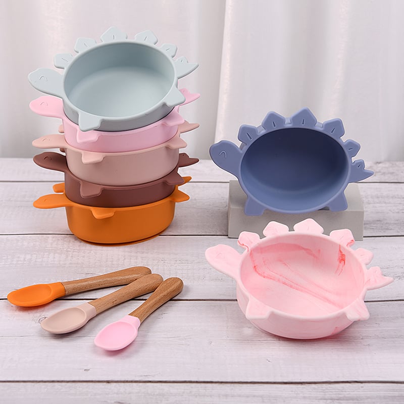 Silicone Bowl Plate Silicone Baby Feeding Set