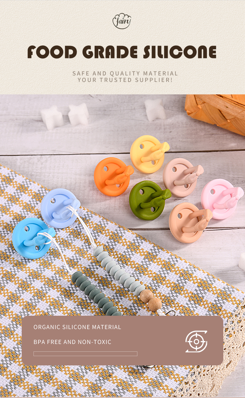 Custom Logo Baby Dummy Personalized Silicone Baby Pacifier Set