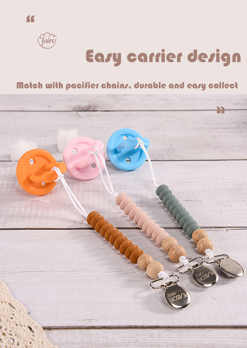 Custom Logo Baby Dummy Personalized Silicone Baby Pacifier Set